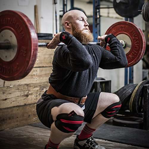 Harbinger Red Line 78-Inch Knee Wraps for Weightlifting (Pair) , Black 5