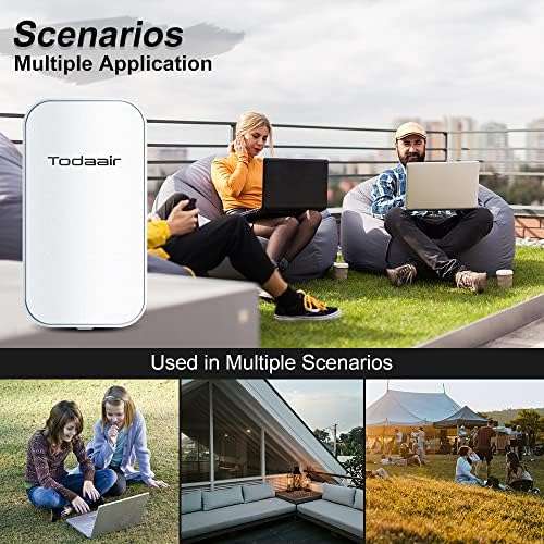 Outdoor WiFi Extender，IP65 Weatherproof，WiFi Booster and Signal Amplifier，WiFi Extender Outdoor Long Range，Up to 1200Mbps Dual Band WiFi Repeater ，Support Repeater & AP Mode 5