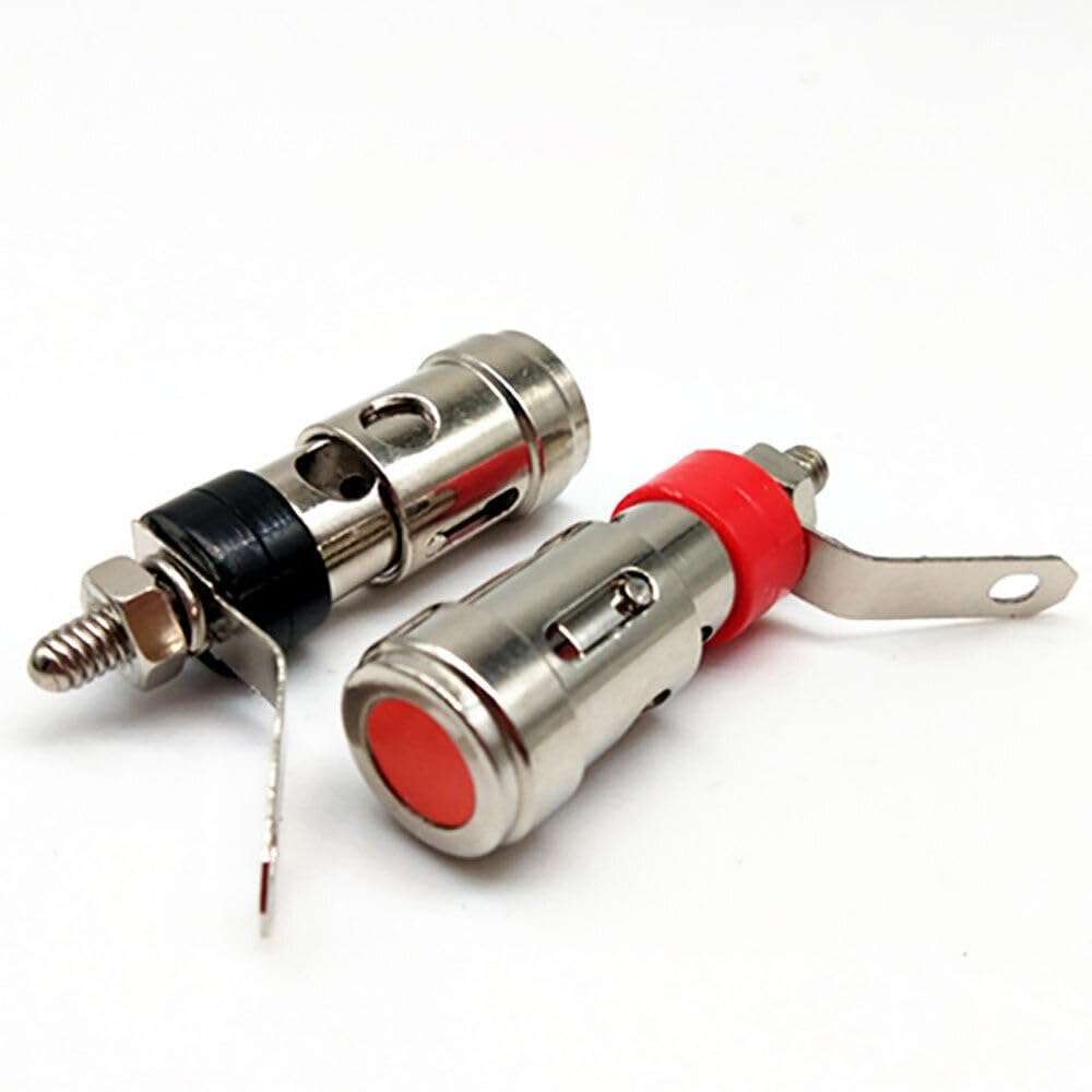 TEAMWILL 10PCS Speaker Audio AMP Terminal Binding Post Spring Loaded Type Nickel Plated 6