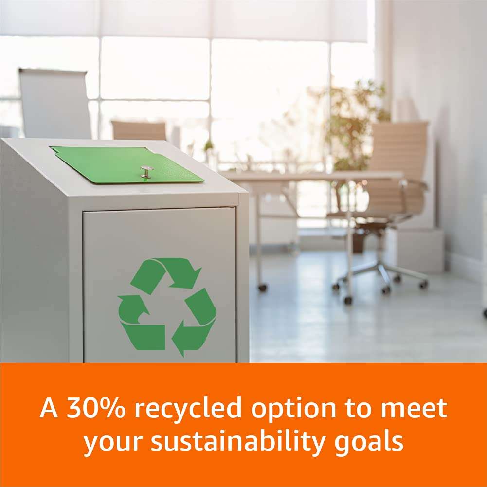 Amazon Basics 30% Recycled Multipurpose Copy Printer Paper, 8.5 x 11 Inches, 20 lb, 3 Ream, (1,500 Sheets), 92 Bright, White 4