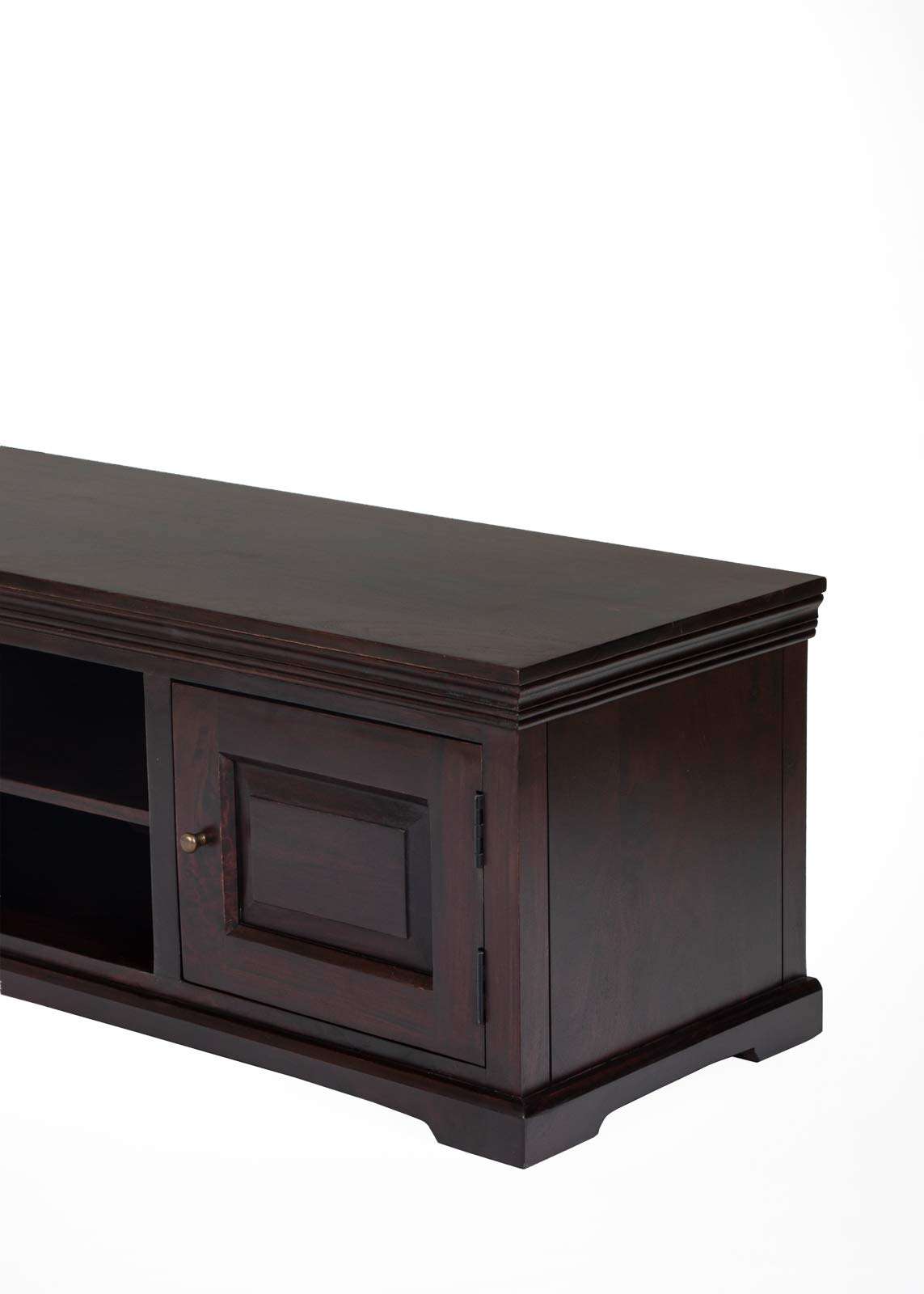 Fabindia Old World Entertainment Cabinet, Brown, 148cm x 45cm x 45cm (10656697) 6