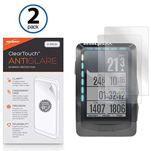 BoxWave Screen Protector Compatible with Wahoo ELEMNT - ClearTouch Anti-Glare (2-Pack), Anti-Fingerprint Matte Film Skin 2