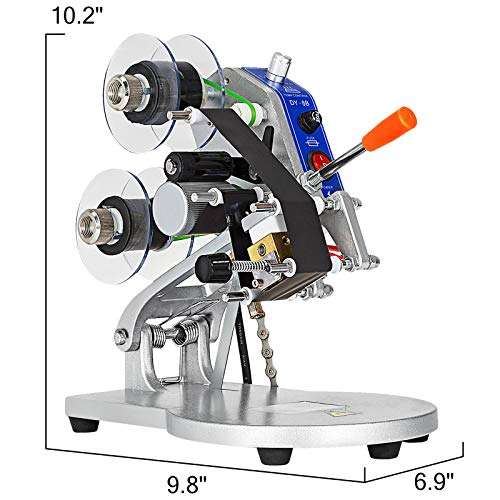 VEVOR Hot Stamp Printer 60W Manual Ribbon Code Printer 110V Thermal Date Coding Machine for All Kinds of Plastic Film and Other Flexible Packaging Products 3