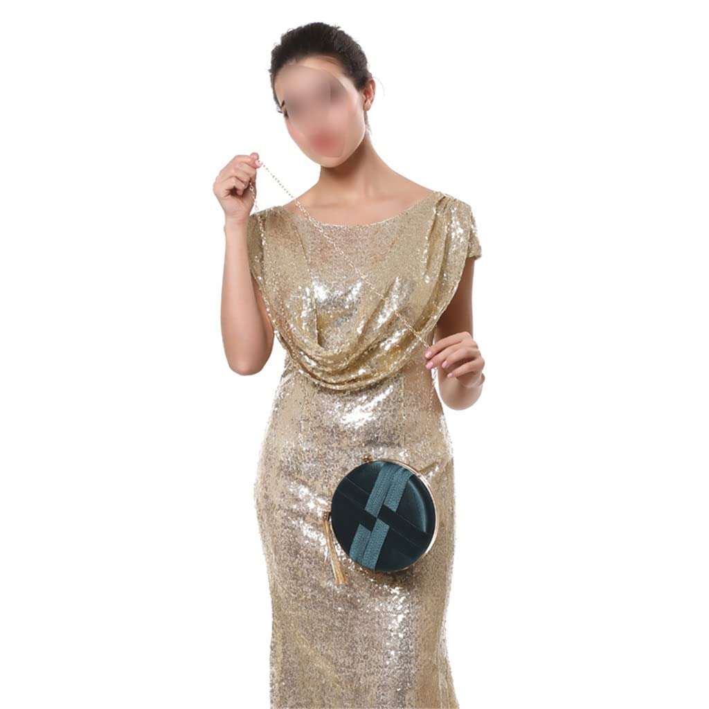 YMGSCC Fashion Women Bag Tassel Metal Small Day Clutch Purse Handbags Chain Shoulder Lady Evening Bags Phone Key Pocket Bags(Gray) 5