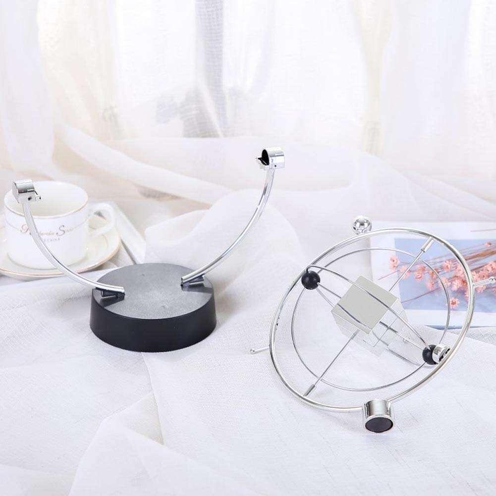 Pilipane Kinetic Orbital Craft, Magnetic Swing Kinetic Orbital Craft Electronic Swing Ball Desk Newton Pendulum Office Home Ornaments Decor Desktop Toys Desk Decoration 5