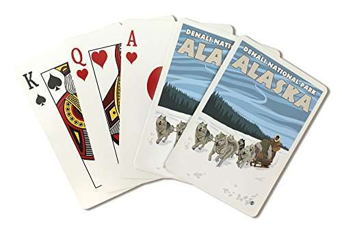 Dog Sledding Scene, Denali National Park, Alaska (52 Playing Cards, Poker Size Card Deck with Jokers) 1