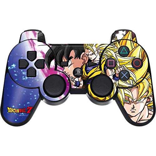 Skinit Decal Gaming Skin for PS3 Dual Shock wireless controller - Officially Licensed Dragon Ball Z Dragon Ball Z Goku Forms Design