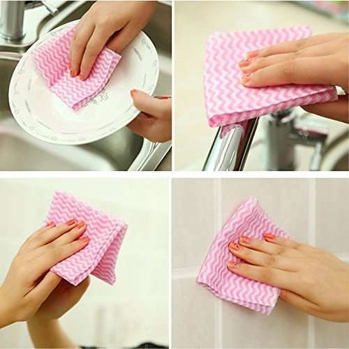Aadvikaish Eco-Friendly Non-Woven Absorbing Material Washable Kitchen Dry Cleaning wipes 4
