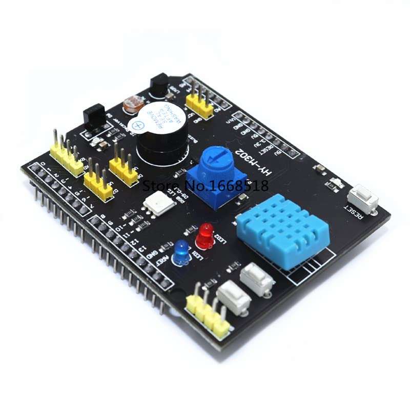DHT11 LM35 Temperature Humidity Sensor Multifunction Expansion Board Adapter for Arduino RGB LED IR Receiver Buzzer I2C 1