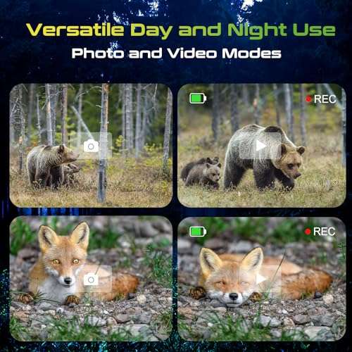 Grey Bear Night Vision Star Goggles, 9X Infrared Binoculars, IP54 for Wildlife Observation, Camping, Hiking, Security, View Range 1248ft at Day & 591ft in Total Darkness 5