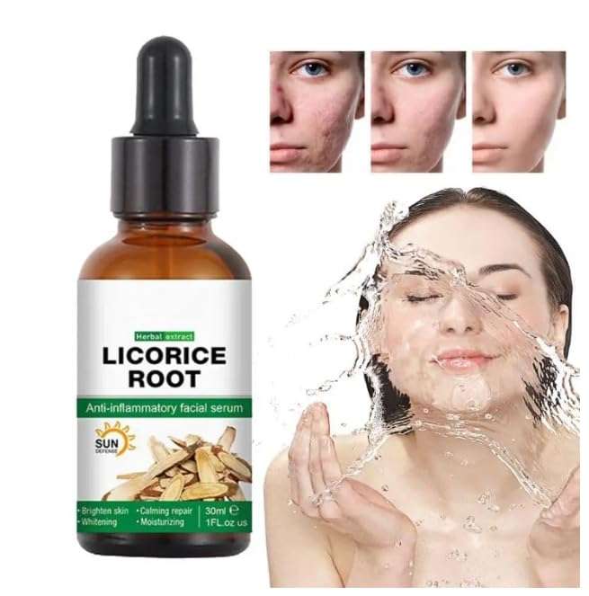 Earthly® Licorice Root Face Formula | Brightening | Dark Spot Remover | Anti-Aging & Glow Booster for All Skin Types | Natural Vegan Wrinkle Reducer | 30ML 3