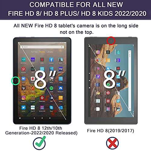 Ytuomzi Screen Protector for Amazon Kindle Fire HD 8/8 Plus/Kids [8 inch] 2022&2024 Released, Anti Scratch, Bubble-Free Installation (2 Pack) 5