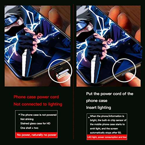 Ninja K Call Led Flash Luminescent Glass case Compatible for iPhone XR, Anime Anti-Scratch Mobile Phone Glass Cover (Ninja K, iPhone XR) 4