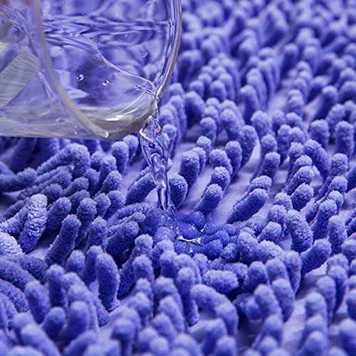 WorldCare® Plum, 400MMx600MM40*60CM Bathroom Soft Non-slip Microfiber Polyester Chenille Shaggy Shower Rug for Kitchen 3