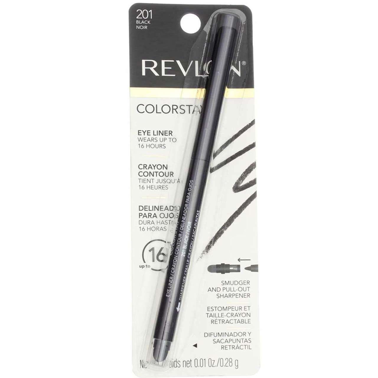 Revlon ColorStay Eyeliner Pencil, Black [201], 0.01 oz (Pack of 12) 1