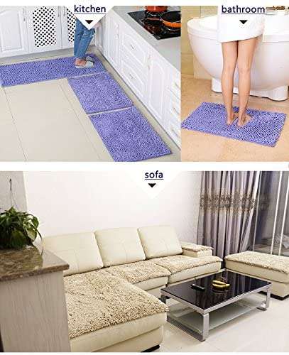 WorldCare® Bath Toilet Carpet Mats And Rugs For Bathroom Water Absorbing Rug Kitchen Carpets Bedroom Floor Mats : Style 2 3