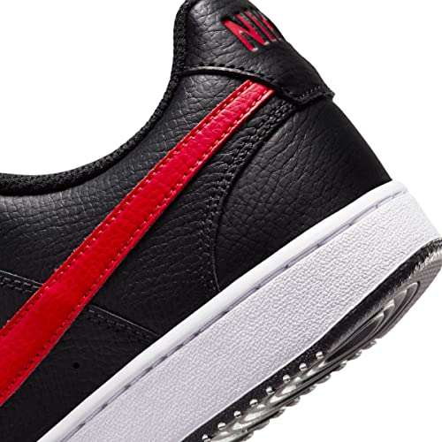Nike Men's Court Vision Low Next Nature Sneaker, Black/University Red/White, 10.5 3