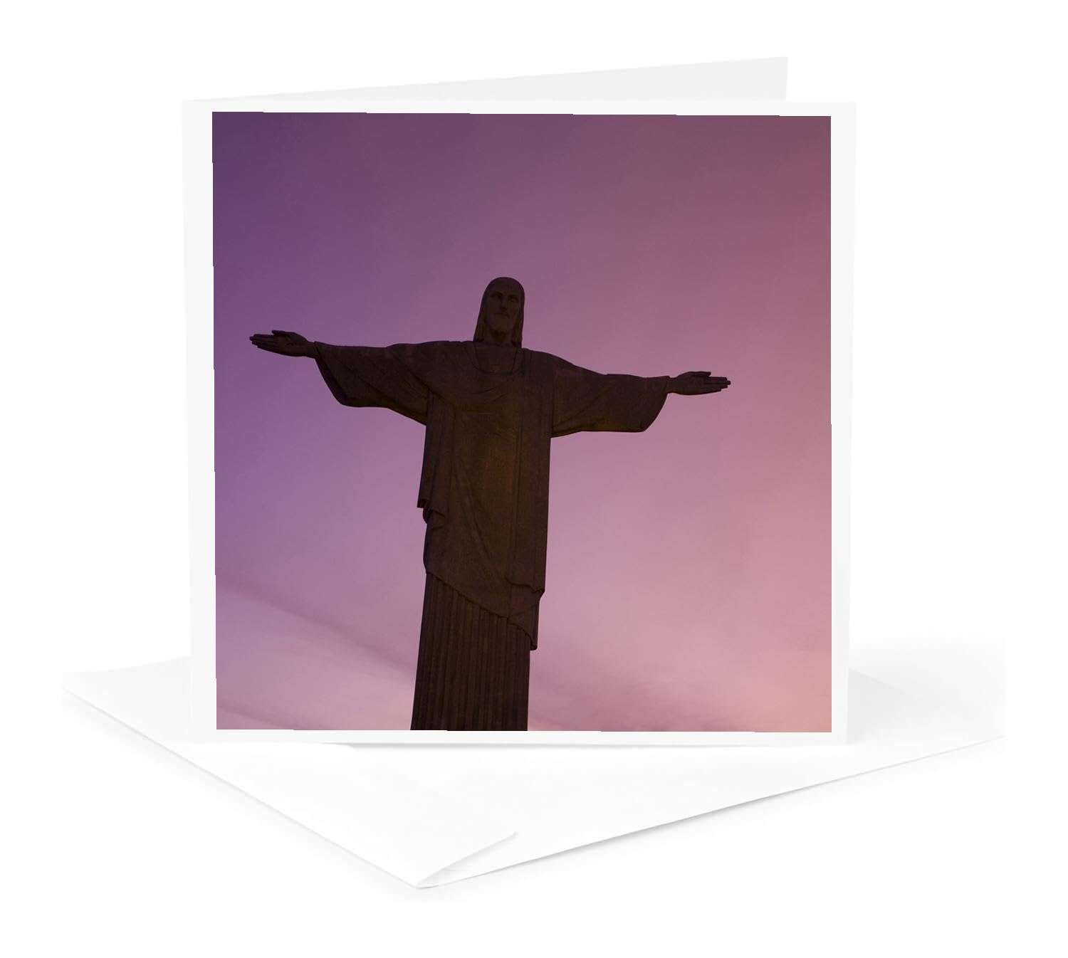 3dRose Brazil, Rio de Janeiro, Christ the Redeemer - SA04 SWS0078 - Stuart Westmorland - Greeting Cards, 6 x 6 inches, set of 6 (gc_85776_1) 6