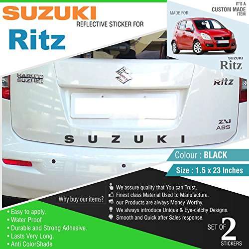 CarMetics Black Suzuki Sticker for Maruti Ritz (Set of 2) 4