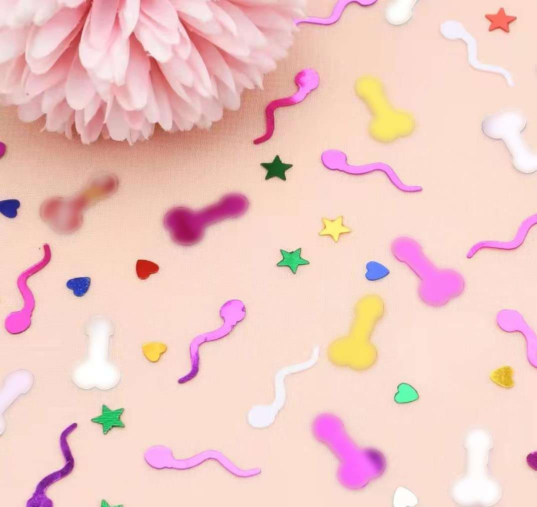 2025Pcs Glitter Confetti Cute Sprinkle Bachelorette Party Confetti Table Decoration for Valentine's Day, Confetti Cannon, Celebration, Wedding, Engagement Supplies(Colorful) 3