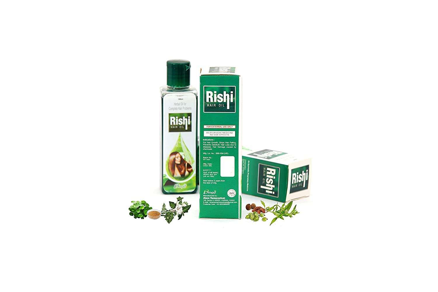 NID AYURVEDA Rishi Hair Oil 100ML 5
