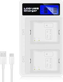 Batteries Charger for Arlo Pro 3/ Pro 4, LCD Display Dual Charging Station Compatible with Arlo Pro 5S 2K, Ultra, Ultra 2 Camera, A-4 A-4a, VMA5400, VMC4040P, VMC4060P with USB Cable 1