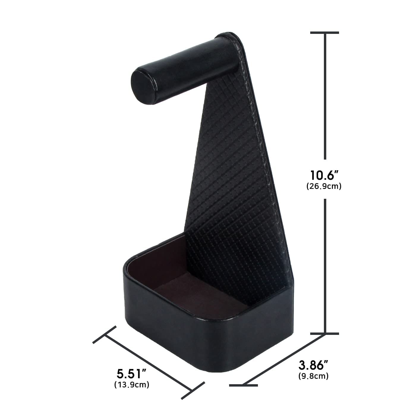 JACKCUBE Design Headphone Stand Leather Gaming Headset Holder with Cable Storage Tray (5.51 x 3.86 x 10.63 inches) - :MK217A 6