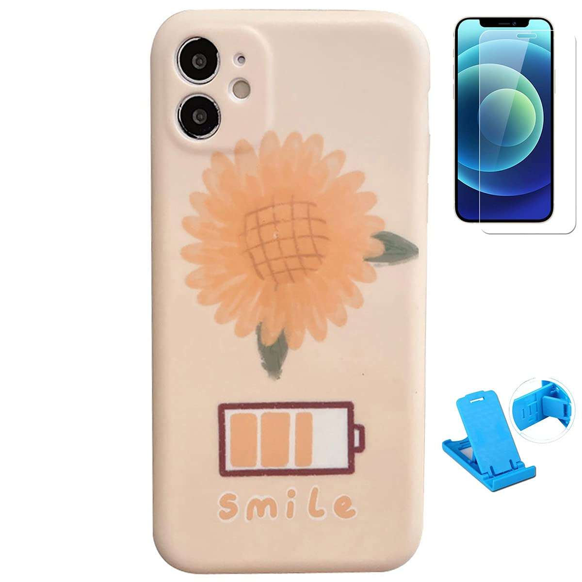 Yami Case for iPhone 12 Mini Case Floral，iPhone 12 Mini Case Women Flower Pattern Design with Silicone Bumper TPU Bumper Protective Cover for iPhone 12 Mini (for iPhone 12 Mini, f2) 1