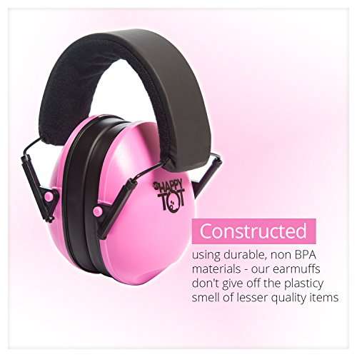 My Happy Tot Noise Cancelling Headphones for Kids, Adjustable Baby Ear Protection Earmuffs with Ergonomic Design, Pink 4