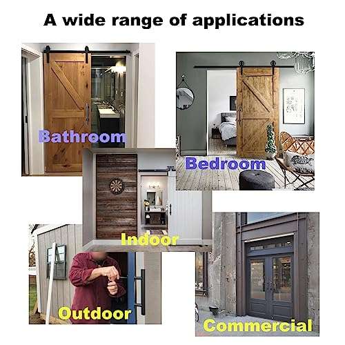 Heavy Duty Barn Door Handle Set, Large Rustic, for Gates Garages Sheds Furniture (Aluminum 12" Handle) 4