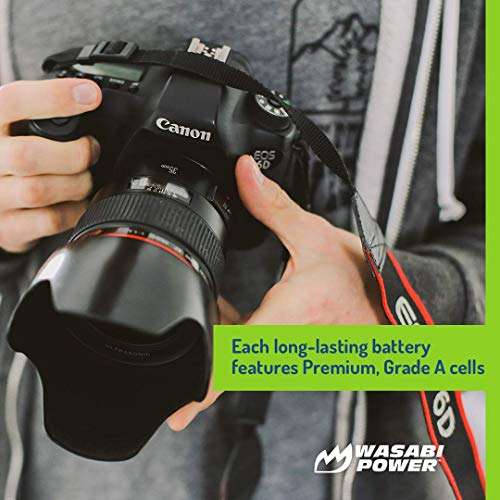 Wasabi Power NB-13L Battery (2-Pack) and Charger for Canon PowerShot G1 X Mark III, G5 X, G5 X Mark II, G7 X, G7 X Mark II, G7 X Mark III, G9 X, G9 X Mark II, SX620 HS, SX720 HS, SX730 HS, SX740 HS 5