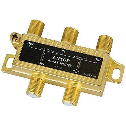 ANTOP Coaxial Cable Splitter Ultra Mini Distribution for Satellite TV Antenna Signals 2GHz- 5-2050MHz (AT-707)