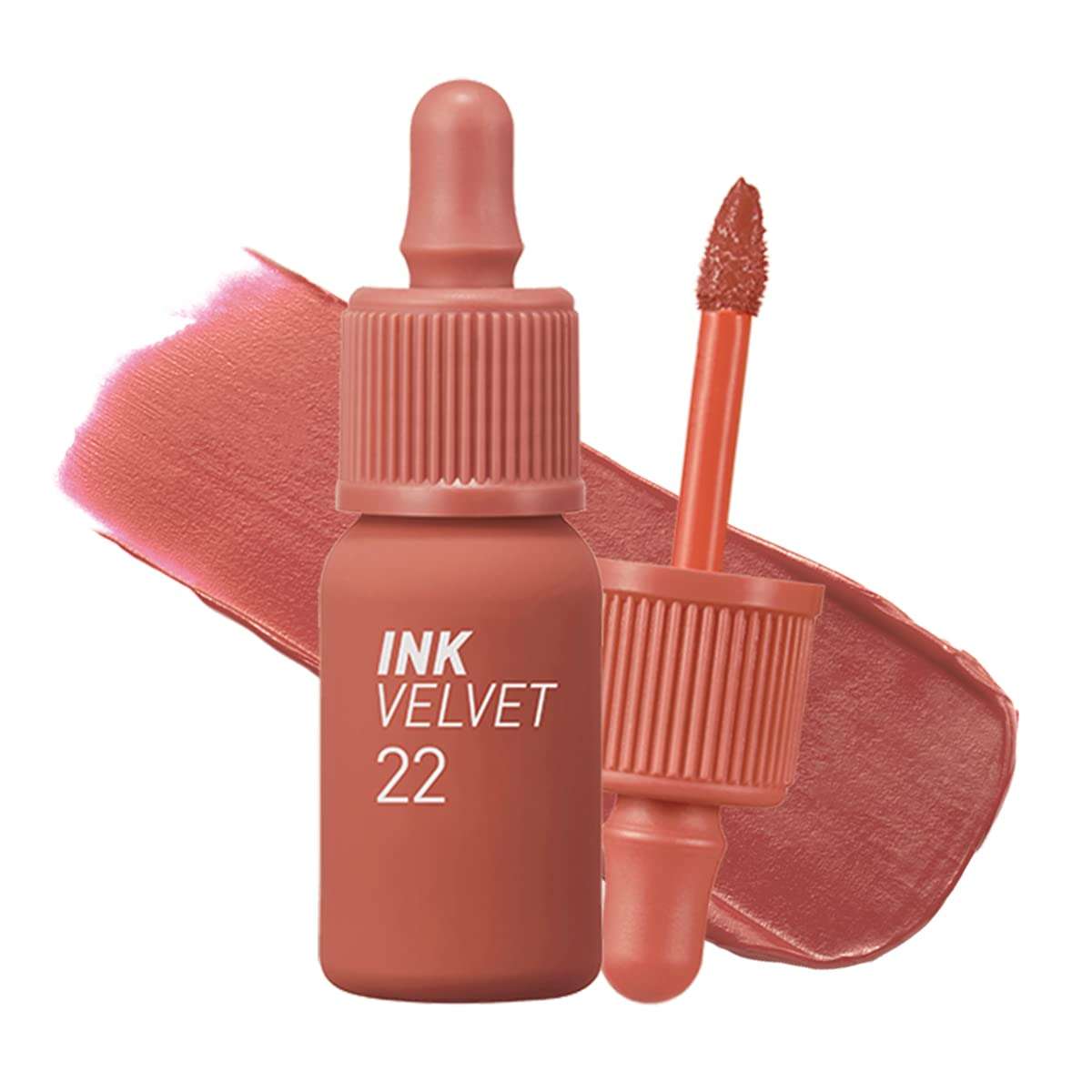 Peripera Ink the Velvet Lip Tint | High Pigment Color, Longwear, Weightless, Not Animal Tested, Gluten-Free, Paraben-Free (022 BOUQUET NUDE)