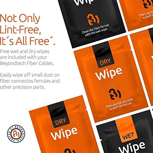 BEYONDTECH 3m (9.84 ft) LC to LC Fiber Patch Cable – UPC Single-Mode Duplex Fiber Optic Cable – 9/125µm core, Compatible with OS1 & OS2 – LSZH PUREOptics Series 5