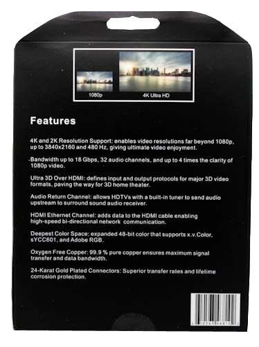 Fusion4k High Speed 4K HDMI Cable (4K @ 60Hz) - Professional Series (6 Feet) 2