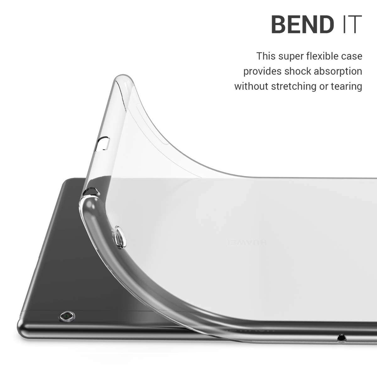 kwmobile Case Compatible with Huawei MediaPad T5 10 Case - Soft TPU Back Protector Cover for Tablet - Transparent 3