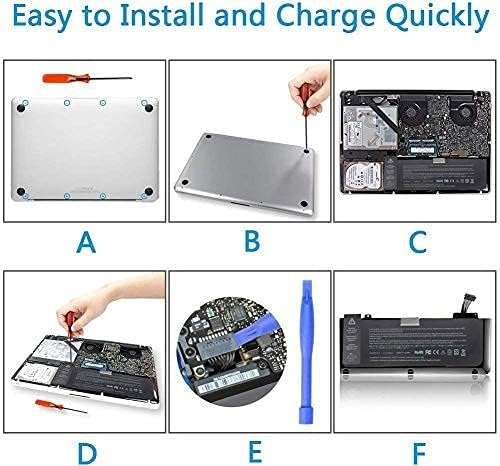 A1278 A1322 Battery Compatible with MacBook Pro 13 inch Mid 2012 2010 2009 Early Late 2011 MD313LL/A MC374ll/A MD101LL/A MB990LL/A MC724LL/A MD314LL/A MC700LL/A MD102LL/A 661-5557 020-6765-A 5
