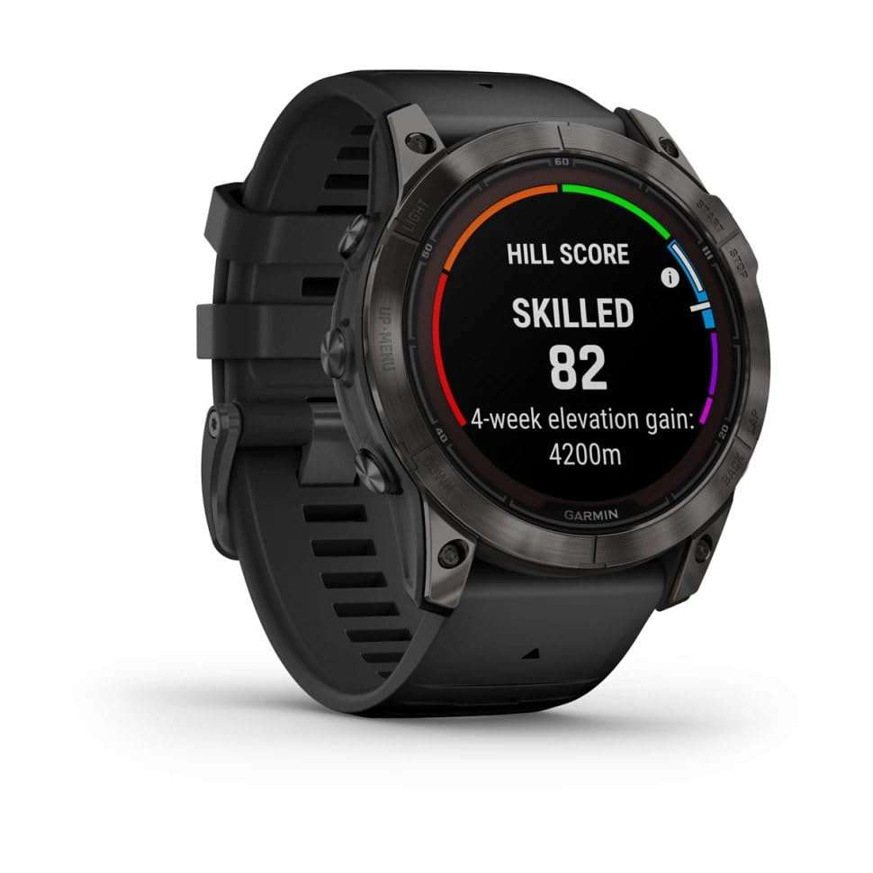 Garmin Fenix 7X Pro Sapphire Solar Edition 51 MM GPS Smartwatch Built-in Flashlight and Power Sapphire Solar Charging Lens and Advanced Training Features with Carbon Gray DLC Titanium and Black Band 3