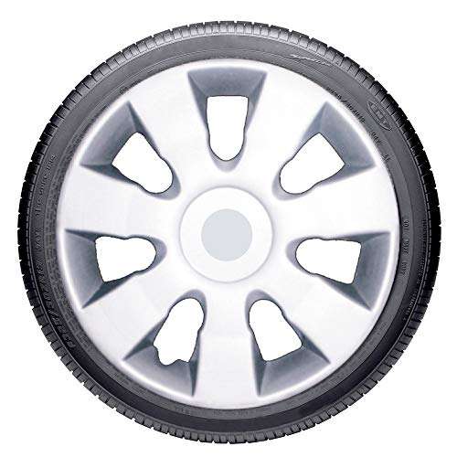 Oshotto/Deccan/Katwheels Push Type 13 inch Silver Wheel Cover Caps Compatible with Maruti Suzuki Alto K10 (Set of 4) 5