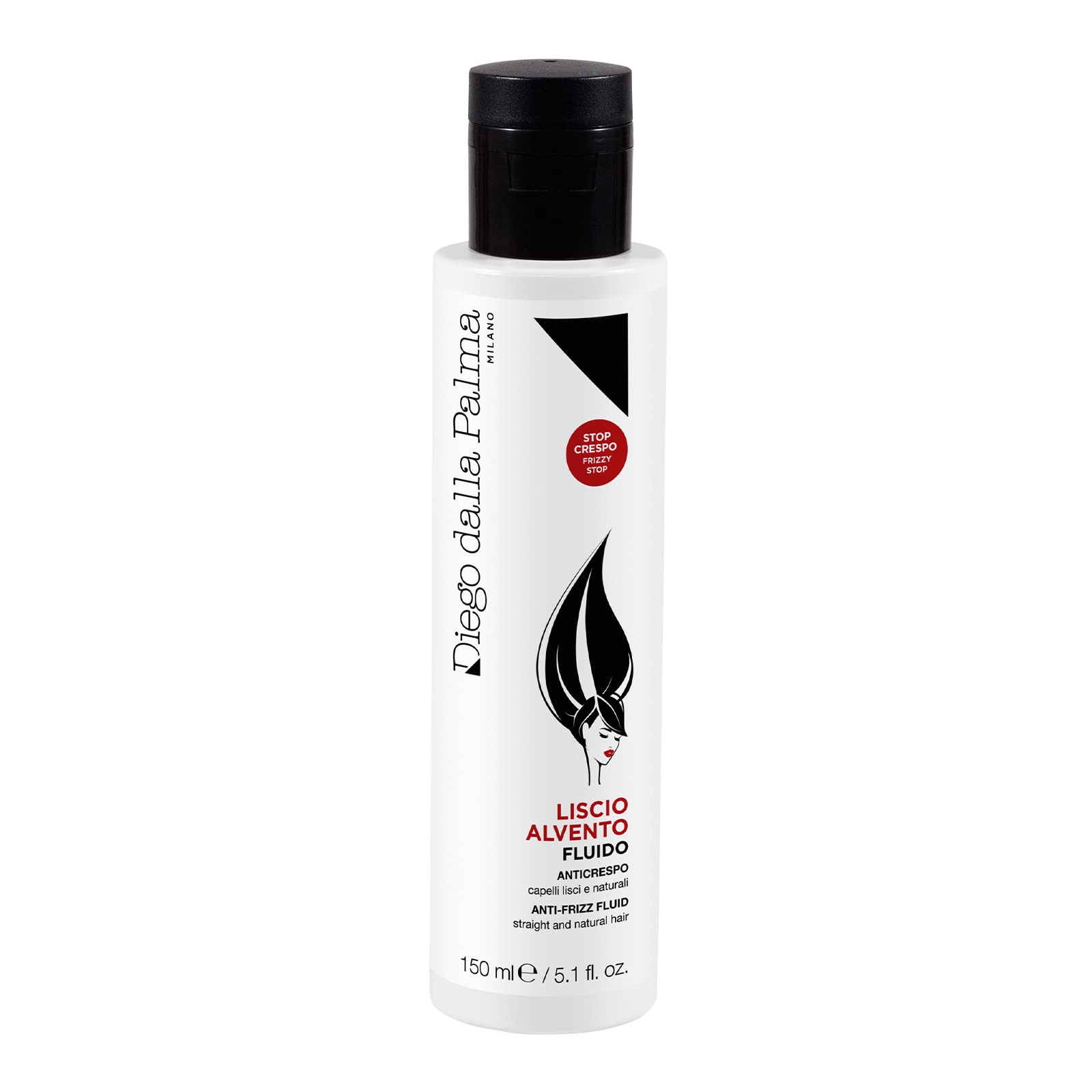 Diego dalla Palma Anti-Frizz Fluid - Hair Treatment - Eliminates Frizz From All Hair Types - Leaves Hair Straight, Flowing, Soft And Shiny - Protects Against Free Radicals - 5.1 Oz