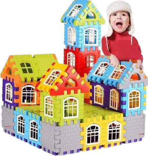 100 Pcs Happy House Building Blocks Learning/Educational Puzzle Toy for Kids 1