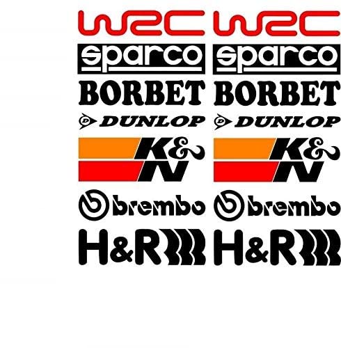 ARWY car stickers exterior 14Pcs Racing Sponsors Logo Graphic Decal