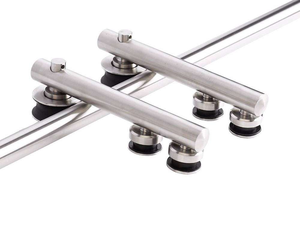 Stainless Steel Glass Sliding Door Hardware for Interior Doors - (Length: 8ft (2.44m)) 5