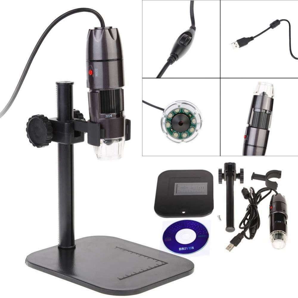 Ubersweet® New! ED USB Digital Microscope Electronic Endoscope Magnifier with Light 0.3MP Video Camera 3