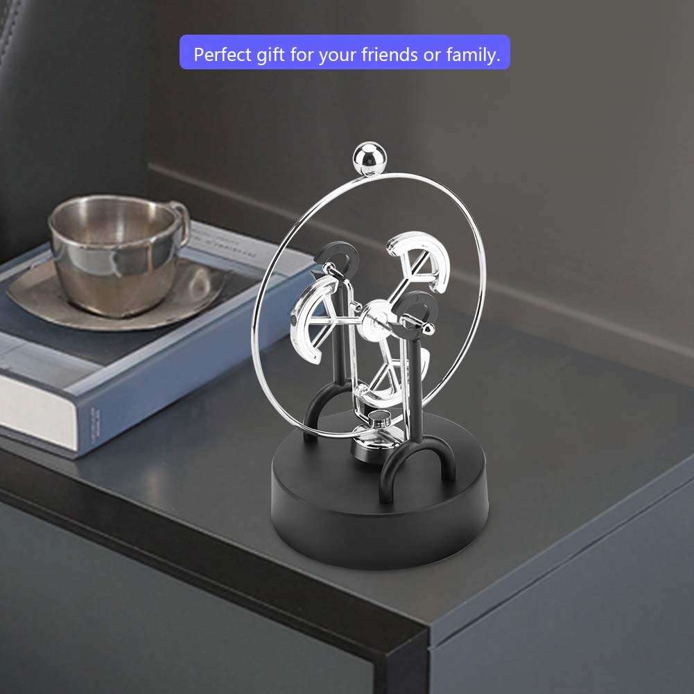 Yuecoom Perpetual Motion Model Decor, Permanent Movement Science Interior Decorative, Electronic Shake Wiggle Device Perpetual Motion Swinging Kinetic Art Craft Decoration(C203) 6