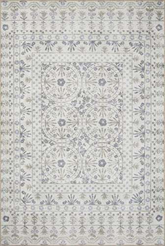 Loloi Rifle Paper Co. Maison Collection MAO-03 Rosette Ivory 2'-0" x 5'-0", .19" Pile Height, Accent Rug 3