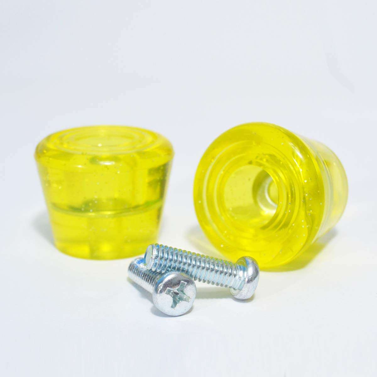VKEDA Roller Skate Toe Stops Plugs Rubber Brake Block Durable 82A PU Toe Stops 2-Pack with Screws (Yellow) 4