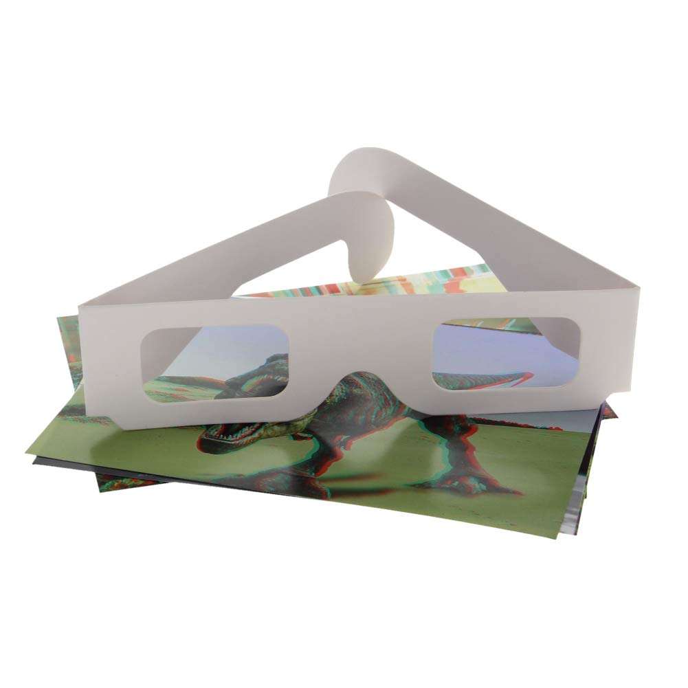 Othmro 3Pcs Durable 3D Style Glasses 3D Viewing Glasses 3D Movie Game Glasses Red-Blue 3D Glasses Carboard Frame White Resin Lens for 3D TV Cinema Films DVD Viewing Home Movies 3