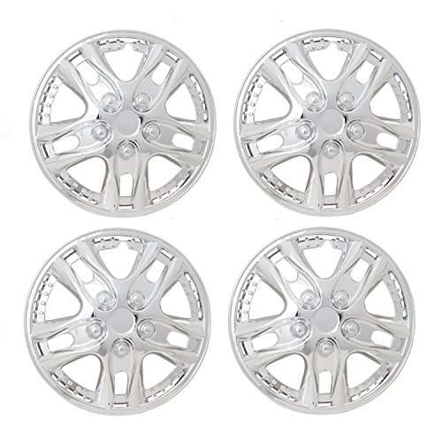 Oshotto Premium OSHO-WC04C 12-inch Black Chrome Finish Universal Fitting-Push Type Car Wheel Cover (Set of 4) 3