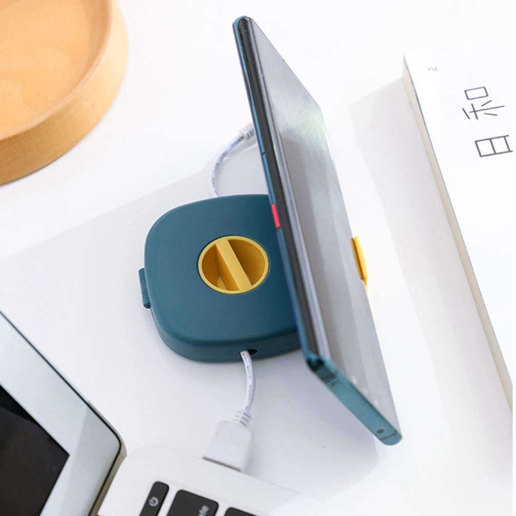 Dkriva Charging Cable Winder Stretchable Cord Keeper USB Cable Organizer Holder Cable Management Reel Case Headphone Wire Shortener for Home Office Storage (Random Color)(1PCS) 3